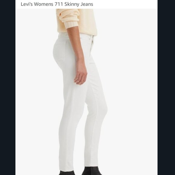 Levi's 711 Skinny White Mid Rise Jeans Sz 30/32 NWT - Picture 12 of 14